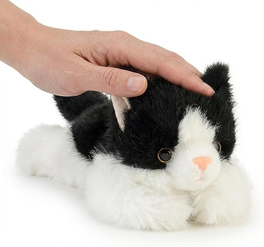 Cute Black Cat Stuffed Animal Plush Toy - Weighted & Soft, Cute Small Plushie Gift for Kids, Girls, Boys, Adults. 8 inches