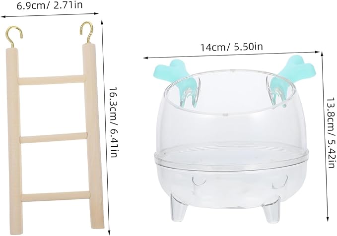 Totority Hamster Sand Bath Tub Litter Box 2-in-1 Hamster Bathroom Set Waterproof Small PET Toilet for Gerbils and Chinchillas Includes Bath Sand and Scoop Accessories