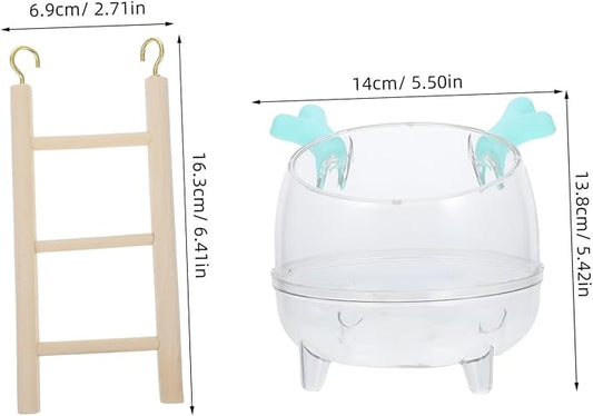 Totority Hamster Sand Bath Tub Litter Box 2-in-1 Hamster Bathroom Set Waterproof Small PET Toilet for Gerbils and Chinchillas Includes Bath Sand and Scoop Accessories