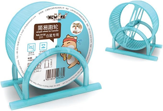 Hamster Wheel,Small Animal Exercise Wheel, Pet Comfort Treadmill Running Wheels, Silent Spinner Large and Easy Attach to Wire Cage for Syrian/Dwarf Gerbils Mice(Blue)
