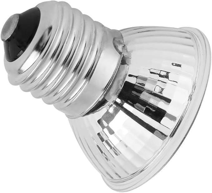 25W 220-240V Aquarium Heat Lamp Metal Housing Safe Design Reptile Heating Light for Lizards Turtles(50W)