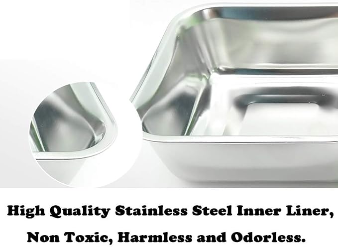 Love Dream Crate Dog Cat Bowls, Hanging Pet Cage Food Water Feeder with Removable Stainless Steel Bowls and Bolt Holder for Puppy Cat Rabbit Birds (Small, Blue)
