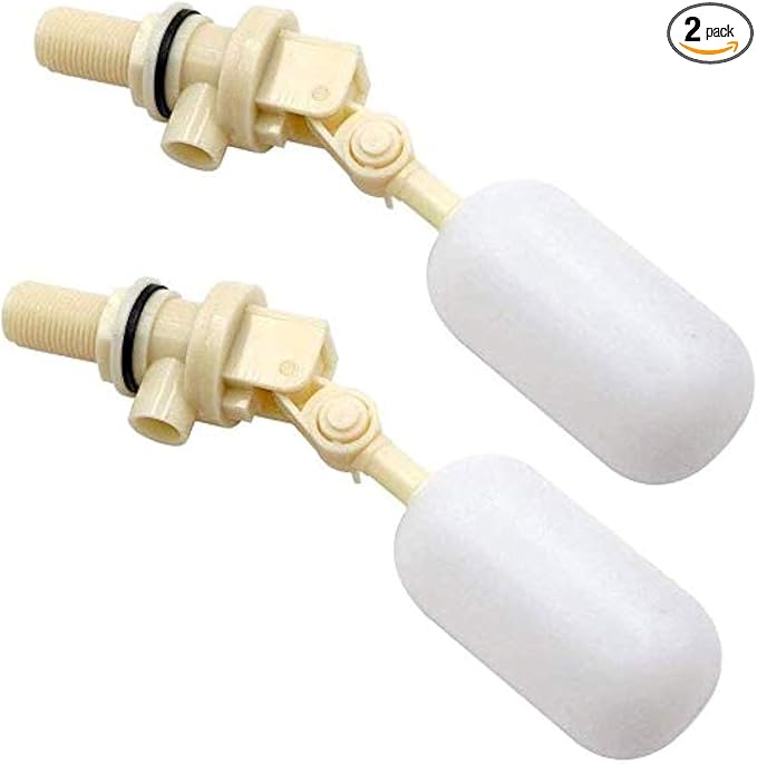 2 Pack Float Valve Stable Water Automatic Pet Water Dispenser Shut Off 1/2" Automatic Waterer Bowl Fill Feed Water Trough with Adjustable Arm Horse Cattle Sheep Pig Dog