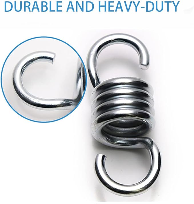 Heavy Duty Spring Hammock Chair Spring Porch Swing Springs Hook Suspension Swing Extension Spring for Hammock,Boxing Bag,Hanging Chair,Gym,Patio Swing Hange