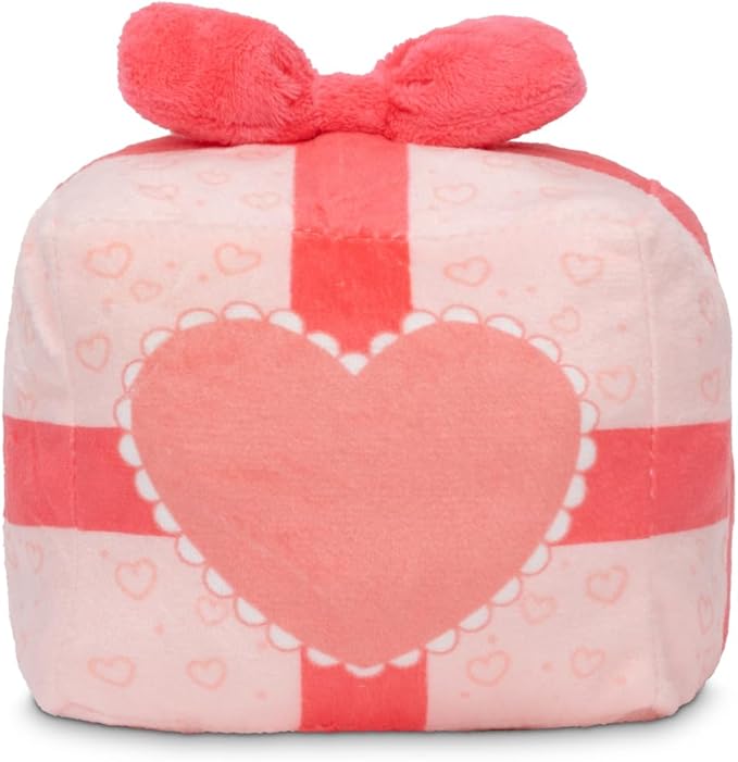 TeeTurtle Shiba Inu Valentine's Day Present Reversible Plushie - 4-Inch Two-Sided Flip Plush Toy with Embroidered Details - Cute Mini Collectible Plush for Kids, Teens, and Adults
