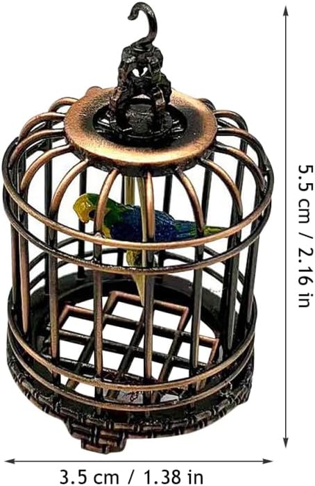 BESTonZON Mini Birdcage Ornament 1 12 Scale Small Dollhouse Bird Cage Tiny House Decoration for Miniature Gardens and Toy Accessories