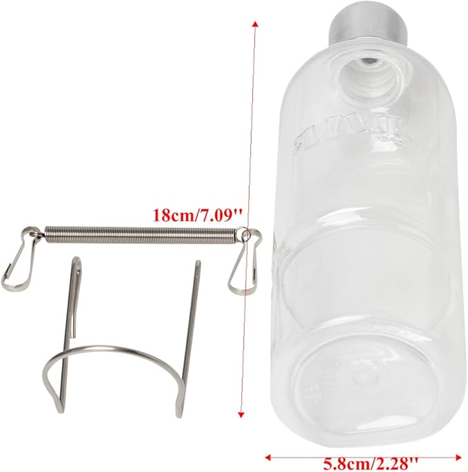 350ml Hamster Water Bottle No Drip Pet Wire Cage Water Feeder Animal Crate Waterer for Hedgehog Sugar Glider Rat Mice Pet Toy Storage