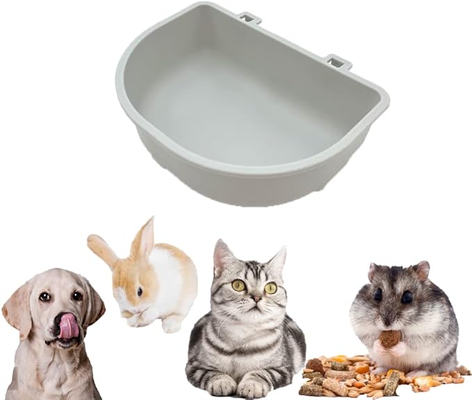 2 Pack Pet Carrier Feeder Clip-on Wire Cage Bowl Bird Feeding Dish Hanging Cups for Cat Carrier with Wire Door Rabbit Habitat Bunny Hutch Hamster Puppy Dog Crate Guinea Pig Ferret Chinchilla