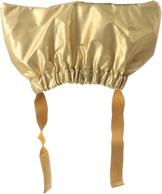 Pet Shower Cap Waterproof Reusable Bath Ear Covers with Adjustable Strap Cat Dog Bathing Hat for Ears Protection Elastic Headgear for Cat Dog Kitten Puppy (Gold,M (12.6''-18.1''))