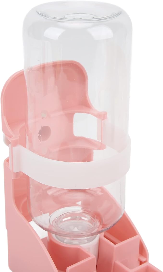 17oz Rabbit Water Bottle, Small Pet No Drip Hanging Water Dispenser, Automatic Bunny Water Bottle Water Feeder for Chinchilla Guinea Pig Hedgehog Ferret (Pink)
