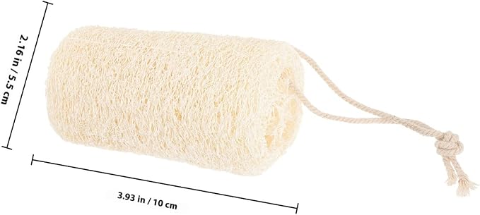 Kisangel Natural Loofah Chewing for Small Pets Molar Care for Hamsters Guinea Pigs Rabbits Chinchillas Parrots Thick Non-Toxic Teeth Grinder and Cleaning Loofah Scrubber with Rope