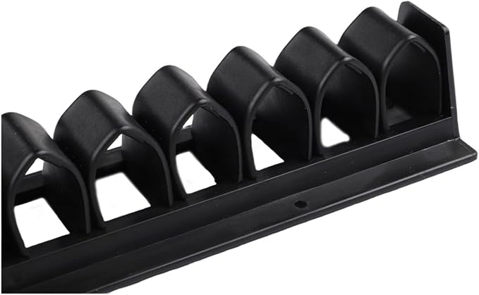 Wall Mounted Horse Riding Whip Rack, Plastic Whip Holder Bracket for Stables Tack Room Organization, Space Saving Storage for Various Whips Crops, Black