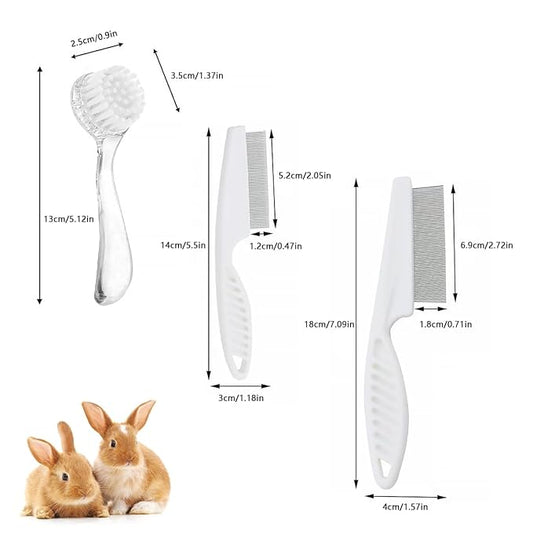 6 Pack Hamster Brush - Small Animal Bath Brush with Lid Soft Cleansing Brush Animal hair combing for Hedgehog Guinea Pig Rabbit Cat Chinchilla Ferret Small Animal Grooming Tool Cleaning Supplies