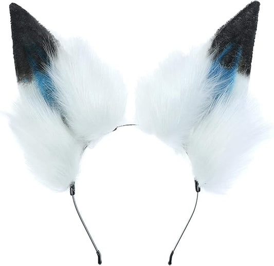 Faylay Women Dog Ear Headband Furry Animal Ear Hair Accessories