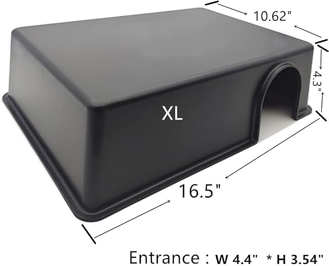 Leoterra Snake Hides for Ball Pythons X-Large Ball Python Hides 16.5"x10.6"x4.3"(XL) Plastic Material Durable and Easy to Clean (2pcs)
