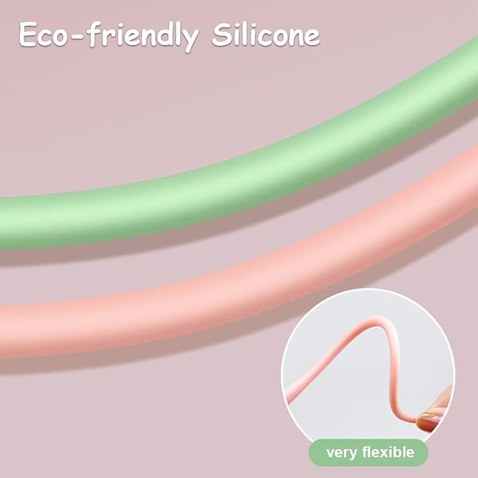 MiOYOOW 2PCS Cat Toy Wand, Silicone Mice Tail Teaser Toys Interactive Cat Toys with 2 Replaceable Tail for Indoor Cats Kittens Chase Exercise