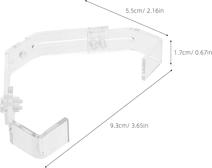 GANAZONO 2Pcs Adjustable Aquarium Lamp Clips for Reptile Terrarium Lighting Secure Glass Tank Holder Bracket with Precise Angle Adjustment