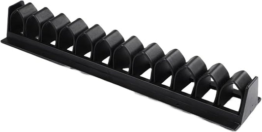 Wall Mounted Horse Riding Whip Rack, Plastic Whip Holder Bracket for Stables Tack Room Organization, Space Saving Storage for Various Whips Crops, Black