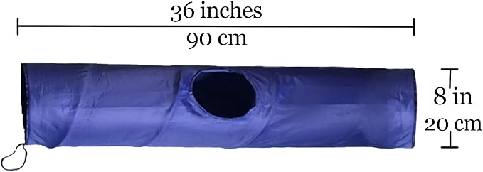 SunGrow Cat & Bunny Tunnel for Indoors, Connect Cat Tree, Hideaway Toys & Accessories Encourage Exercise for Dwarf Rabbits, Ferrets, Kitty, Guinea Pig,