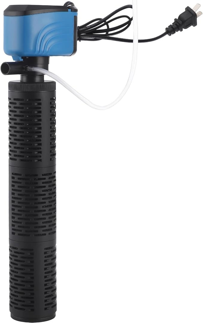 Submersible Aquarium Filter, 35W Aquarium Pump with Filtration, Aeration, and Water Circulation, Low-Noise Internal Fish Tank Filter for Saltwater and Freshwater