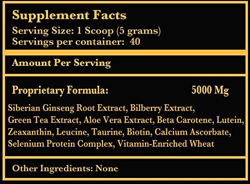 Vision Support & Eye Sight Supplement for Dogs and Cats- Fortified with Zeaxanthin, Bilberry, Lutein, and Beta Carotene - 200 Grams