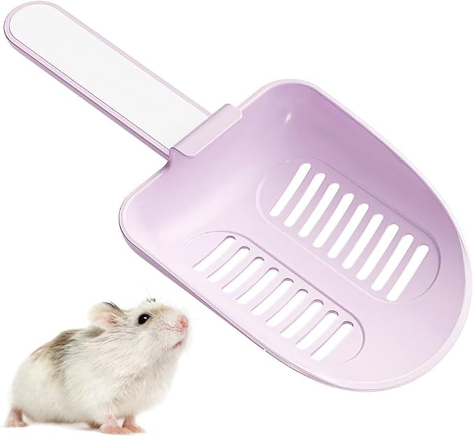 MiOYOOW Hamster Litter Scoop, Plastic Sand Shovel Small Animal Mesh Scooper for Guinea Pig Hamsters Gerbils Small Animals