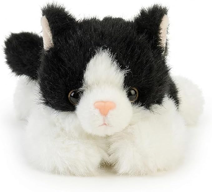 Cute Black Cat Stuffed Animal Plush Toy - Weighted & Soft, Cute Small Plushie Gift for Kids, Girls, Boys, Adults. 8 inches