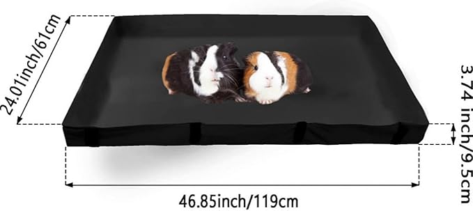 Guinea Pig Cage Liner, Waterproof Bedding Washable Tarp Bottom Cage Accessories for Bunnies Chinchillas Small Pets
