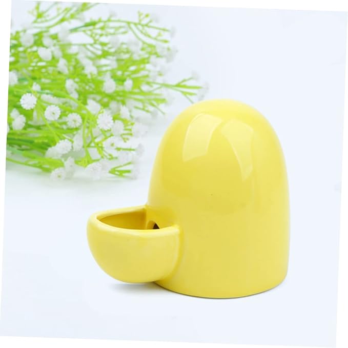 Milisten Small Pet Automatic Feeder and Water Dispenser Bowl 6.76Oz Ceramic Self-Dispensing Hamster Rabbit Drinking Supply for Small Animals