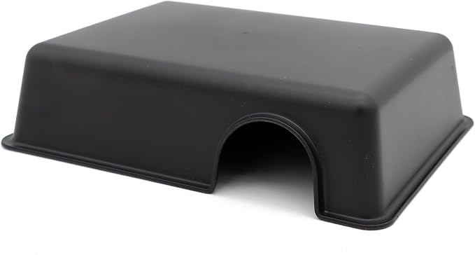 Reptile Hide Box Snake Hide Feel Secure and Safe, Gecko Hide (Black, Large 2 Pcs)