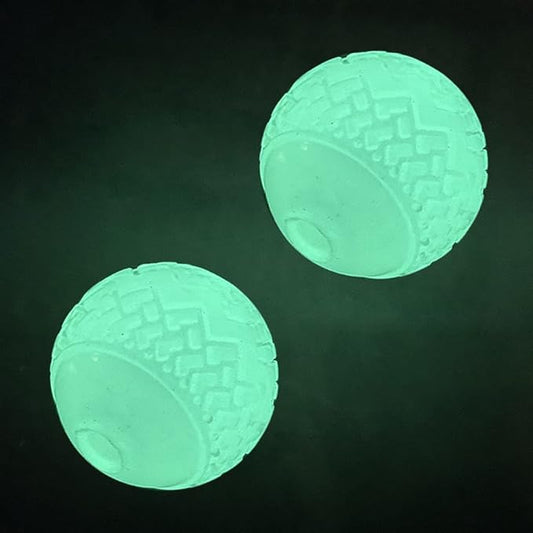 Feixun Dog Glow Ball Toy, Dog Toy Ball Glow in The Dark, 2 Pack