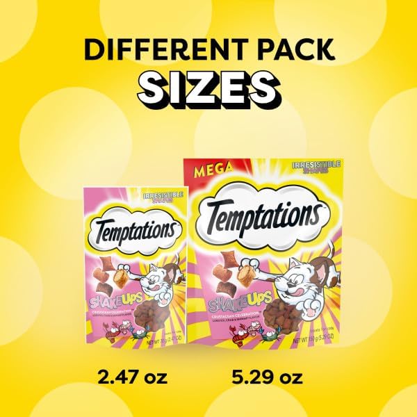 Temptations Cat Treat ShakeUps, Crunchy and Soft Cat Treats, Crustacean Celebration, 5.29 oz. Pouch