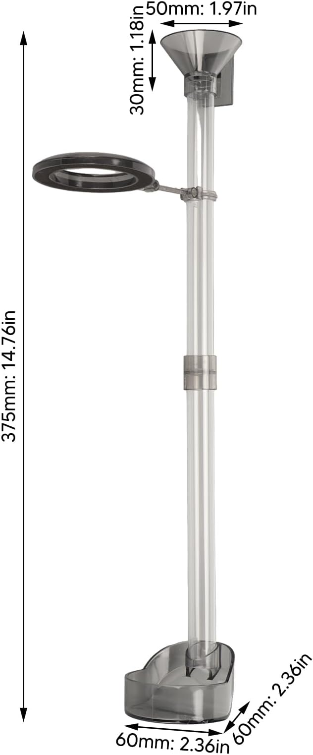 Fish Feeding Tube Dish, Multifunctional Large Diameter Funnel Toxic Free Transparent Fish Shrimp Feeder for Aquarium