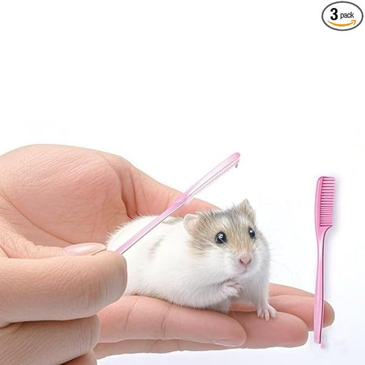 3Pcs Hamster Combs，Mini Comb for Hamsters, Rabbits, Guinea Pigs