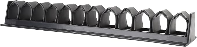 Horse Whip Crop Holder Rack, 12.2in Wall Mounted Whip and Crop Holder for Horses, Holds Up to 12, Stables Storage Organizer
