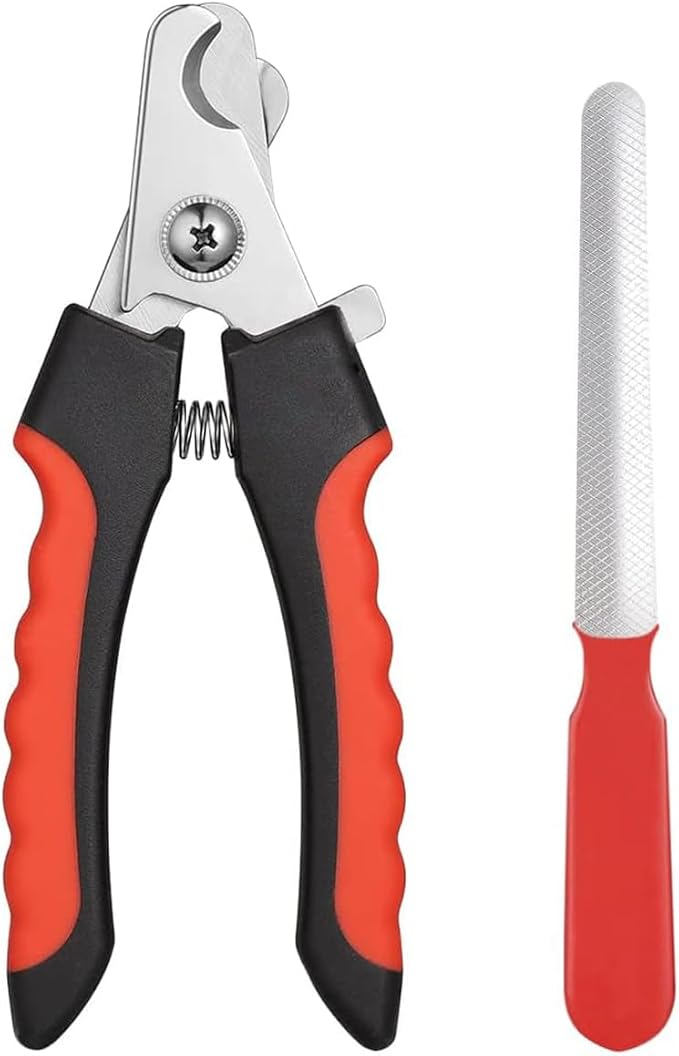 4.72 inch Dog Nail Clippers for Small Dogs, Ultra Sharp Stainless Cat Nail Clippers with Guard for Dogs, Cats, Rabbits and Guinea Pigs, Free Nail File(C Style)
