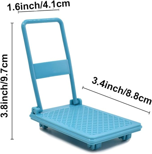 Hamster Plastic Toy, Small Animal Mini Car Bed, Cute Cage Decor Photo Toys Trolley, Relax Habitat House Accessories, Sleep Pad Rest Nest for Hamster, Mice, Rat, 2 Pack