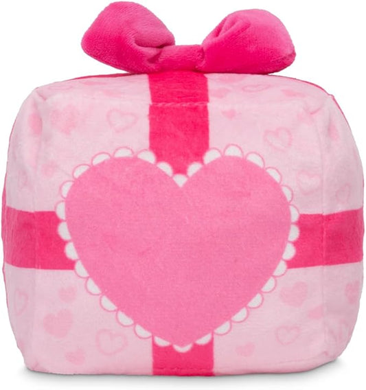 TeeTurtle Cat Valentine's Day Present Reversible Plushie - 4-Inch Two-Sided Flip Plush Toy with Embroidered Details - Cute Mini Collectible Plush for Kids, Teens, and Adults