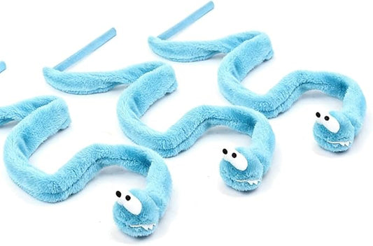 Cat Teaser Toy, Snake Shape Design with Silicone Material and 9.4 Inch Handle, Interactive Play Wand for Indoor Cats and Kittens, Green Pink Blue Color Options (Mixed Colors)