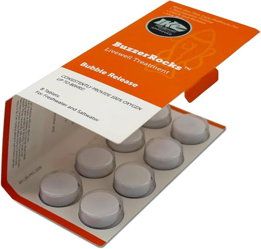 Bubble Release Livewell Oxygen Tablets – Extended Oxygen Supply for Freshwater and Saltwater Use