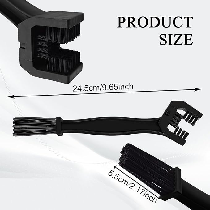 2 PCS Bike or Motorcycle Chain Washer, Motorcycle Chain Cleaning Kit, Motorbike Gear Dirt Stain Cleaning Brush, Bicycle Washer Cleaner Brush Tool for Bicycle Mountain Bike (Black, 2PCS)