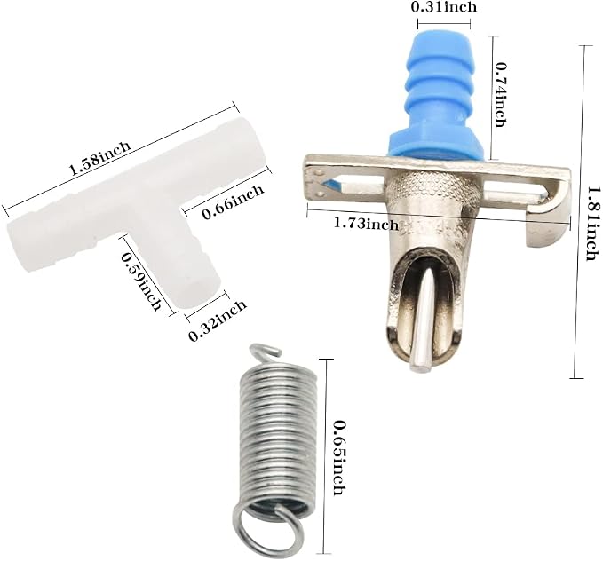 Automatic Rabbit Nipple Drinker with Double Springs 30Sets Guinea Pig Watering System Poultry Rats Rodent Bunny Drinkers(Blue)