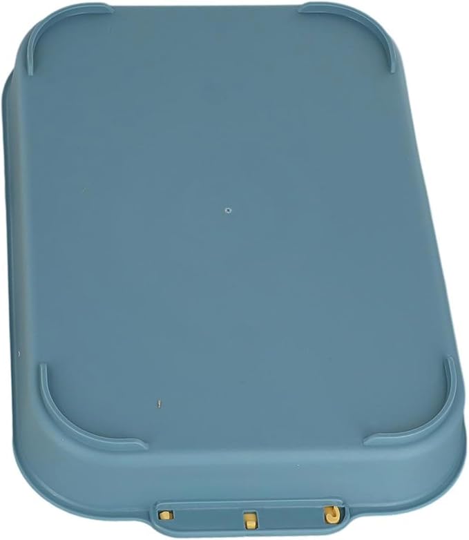 Small Animal Litter Box with Detachable Grid, Large Space Rabbit Toilet Tray for Guinea Pigs Hamster Chinchilla Ferret, Smooth Corner Plastic Potty Training Pan, Easy Clean Blue 36.5x24.5cm(A)