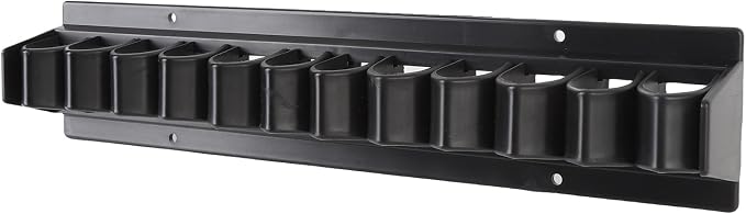 Horse Whip Crop Holder Wall Mounted Premium ABS Plastic Horse Whip Rack Organizer Storage Bracket for Stable Tack Room Black 12.2 Inch