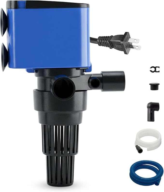 Aqua Dream 210 GPH Aquarium Powerhead - 3-in-1 Submersible Filter Pump with Air Oxygenation & Adjustable Flow, 15W High-Performance Water Circulation Pump for Fish Tanks - 9 Pcs