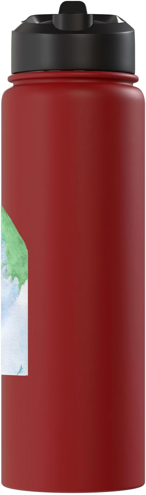 Red-brested moustached parakeet watercolor parrot portrait Stainless Steel Insulated Water Bottle