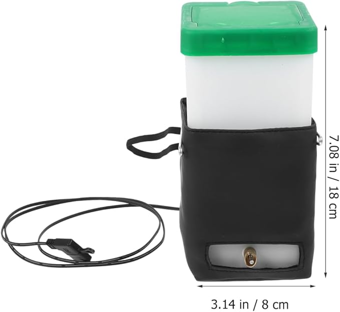 Toddmomy Heated Water Bottle for Pets 7.08In Automatic Waterer for Rabbits and Hamsters Constant Thermostat Water Dispenser Leak-Proof Design