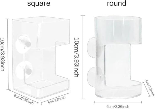 generic Suction Cup Fish Feeder, Aquarium Feeding Ring Fish Tank Station Floating Food Tray Feeder with Suction Cup Aquarium Accessory(Round), AM0XDM0L1YFUS