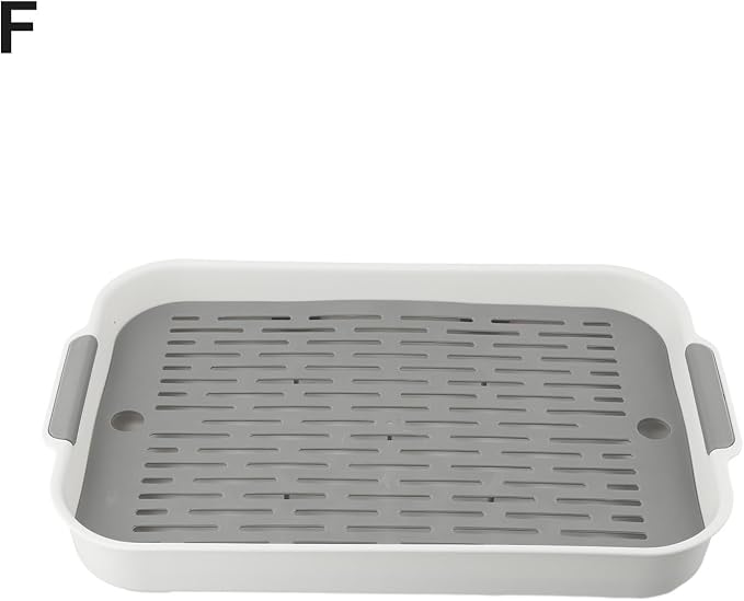 Litter Box Toilet Tray With Heightened Grid For Small Pets Such As Rabbit, Guinea Pig, Ferret, Chinchilla, Hamster, And Birds Space(WHITE)