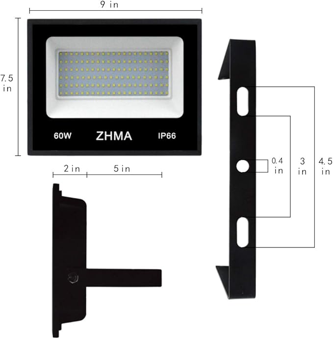 60W LED Black Flood Light with Plug, Black Light for Indoor/Outdoor Parties, Body Paints, Aquariums, Entertainment Venue